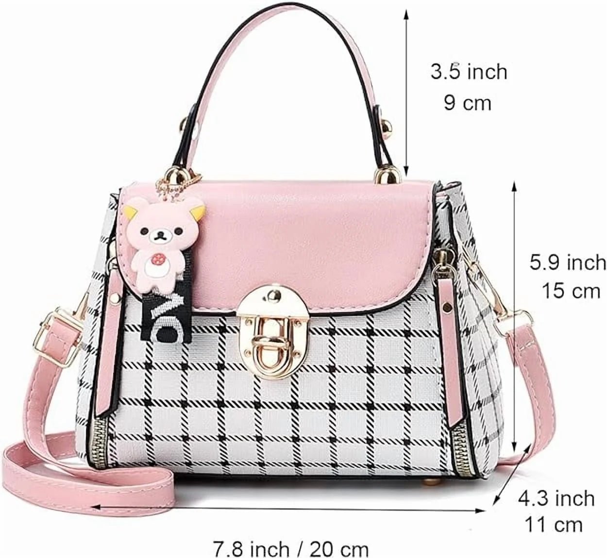 Small Purses and Handbags for Women Fashion Crossbody Bag Lightweight Shoulder Bag Plaid Pattern Satchel - Bella Fils jewelry