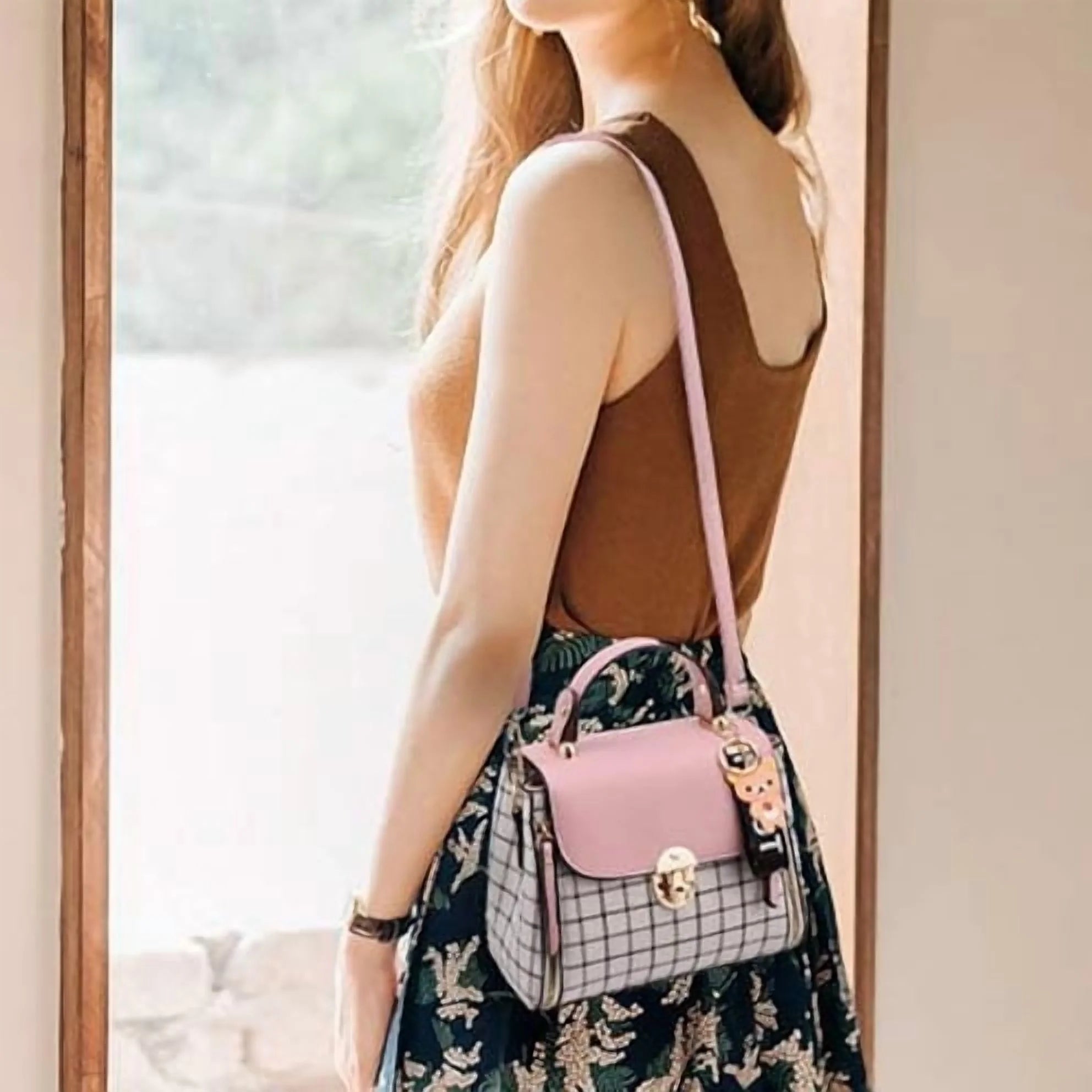 Small Purses and Handbags for Women Fashion Crossbody Bag Lightweight Shoulder Bag Plaid Pattern Satchel - Bella Fils jewelry