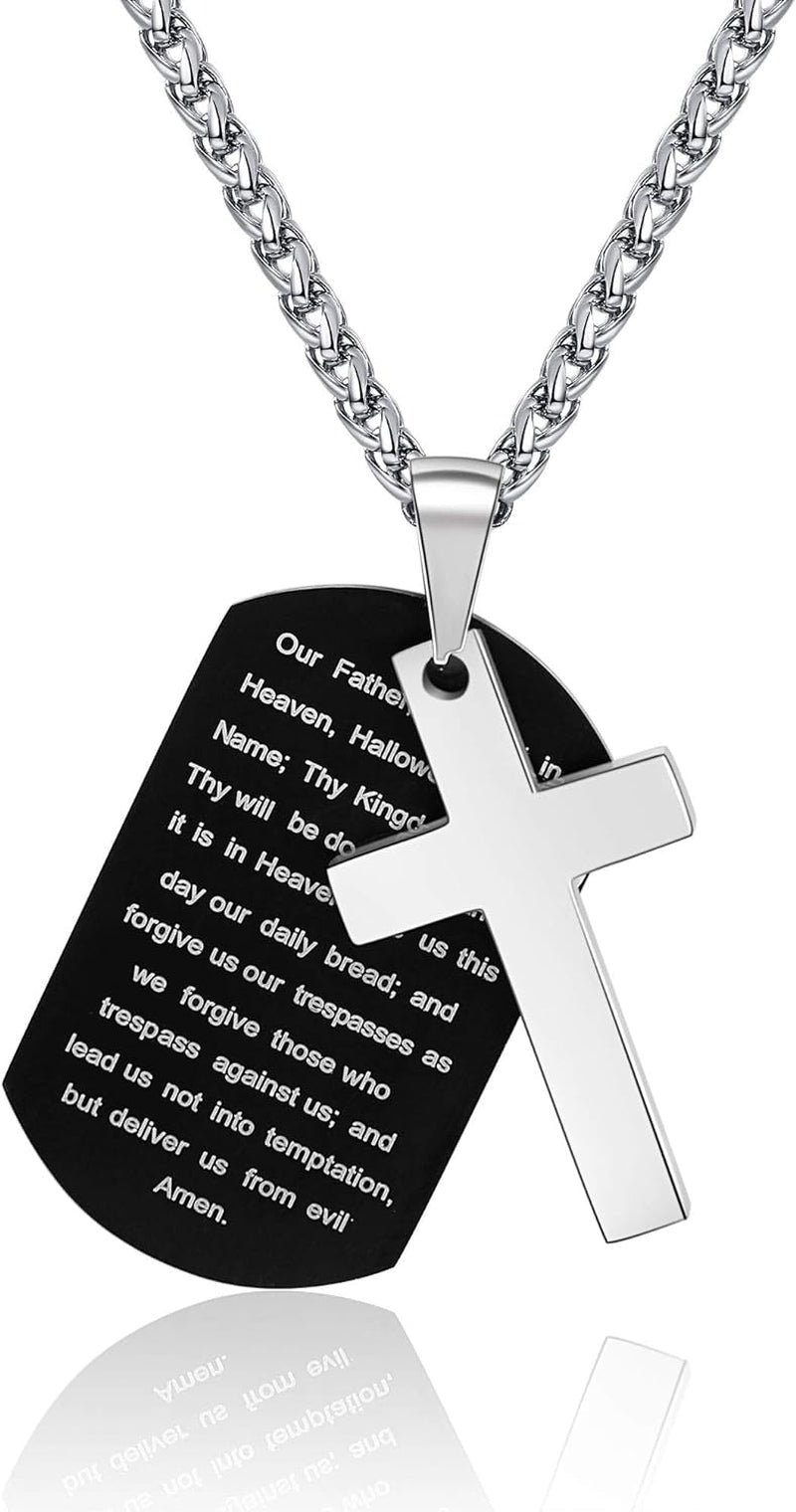 Stainless Steel Bible Verse Necklace for Men - Bella Fils jewelry