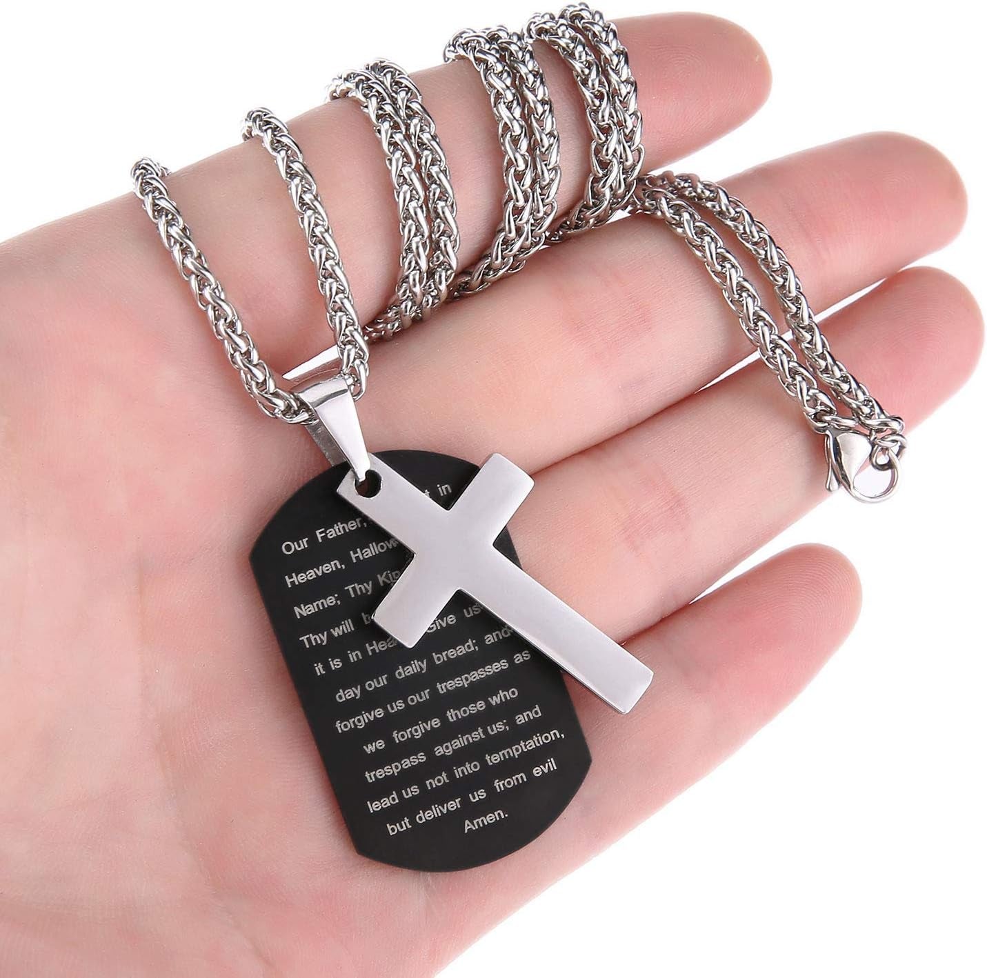 Stainless Steel Bible Verse Necklace for Men - Bella Fils jewelry