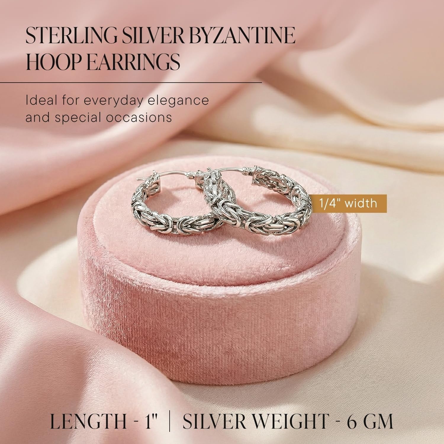 Sterling Silver Byzantine Hoop Earrings - Bella Fils jewelry