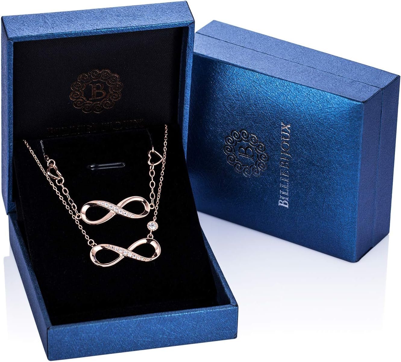 Sterling Silver Love Jewelry Set – Infinity Pendant & Necklace - Bella Fils jewelry