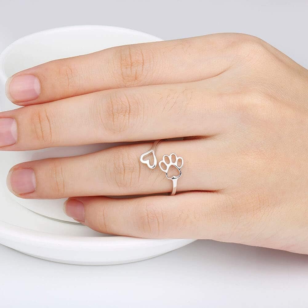 Sterling Silver Paw Print Ring - Bella Fils jewelry