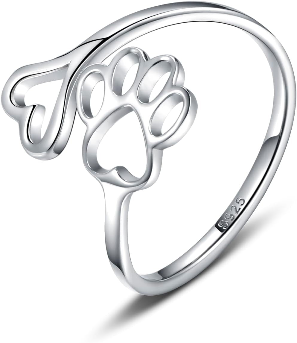 Sterling Silver Paw Print Ring - Bella Fils jewelry