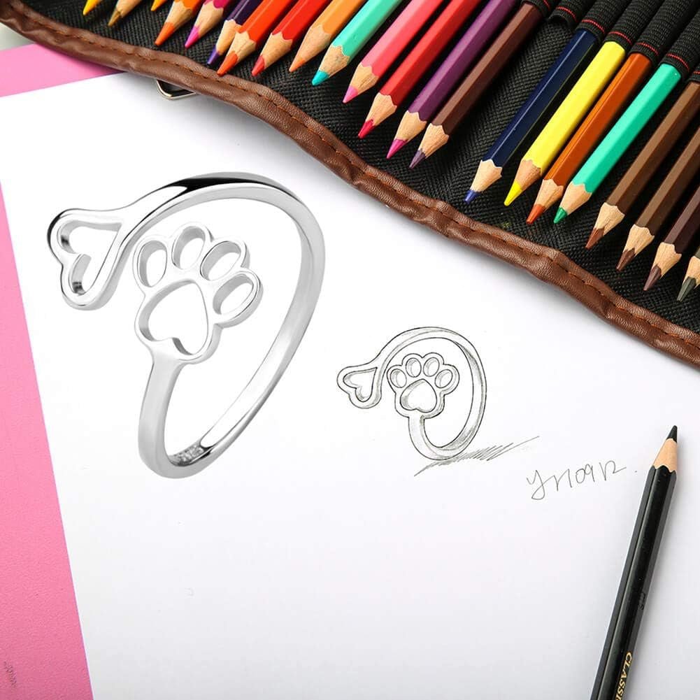 Sterling Silver Paw Print Ring - Bella Fils jewelry