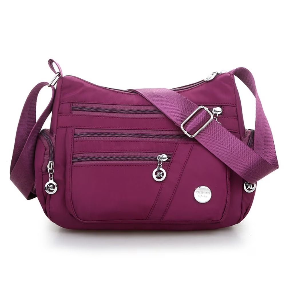 Women Multi Pockets Crossbody Bag Waterproof Nylon Single Shoulder Bag Travel Purses Handbags, Black - Bella Fils jewelry