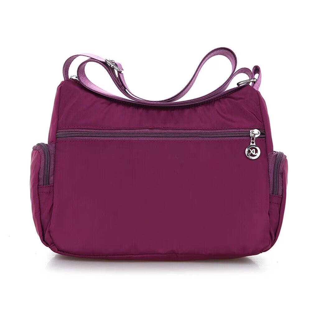 Women Multi Pockets Crossbody Bag Waterproof Nylon Single Shoulder Bag Travel Purses Handbags, Black - Bella Fils jewelry