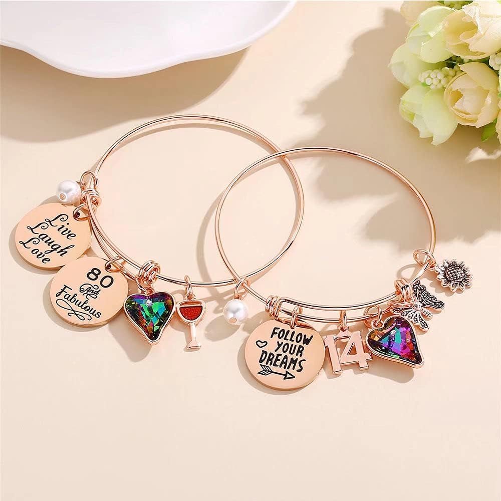 Women’s Birthday Bracelet – Milestone Charm Jewelry Gift - Bella Fils jewelry