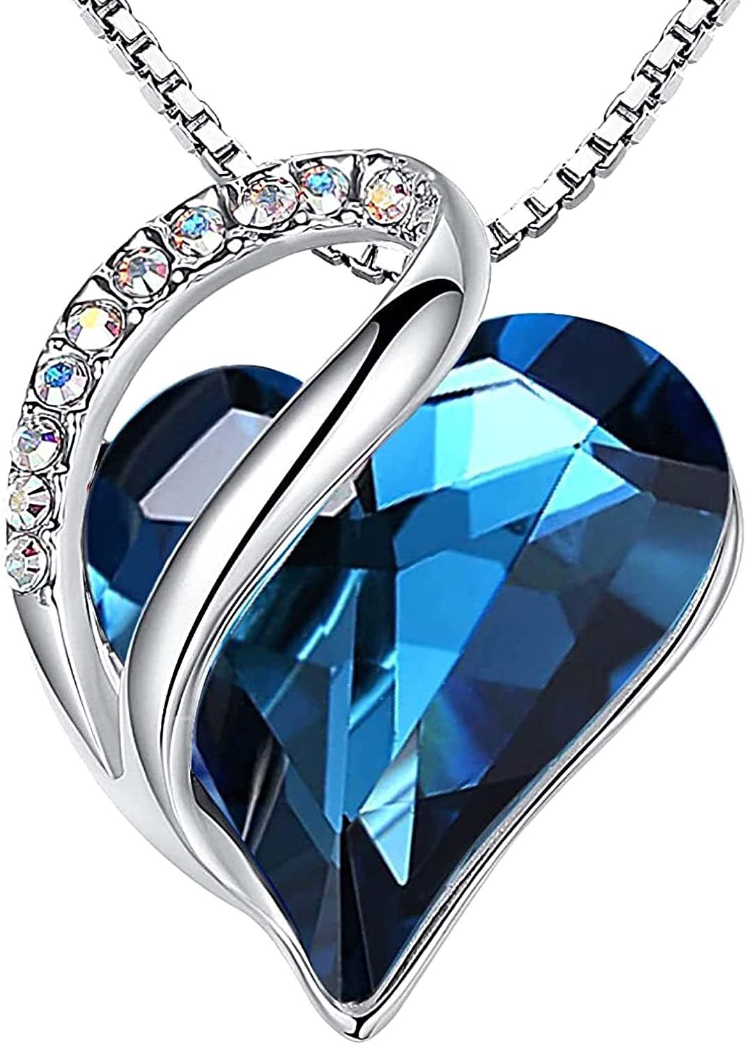 Women’s Infinity Crystal Heart Necklace – Gift Jewelry - Bella Fils jewelry