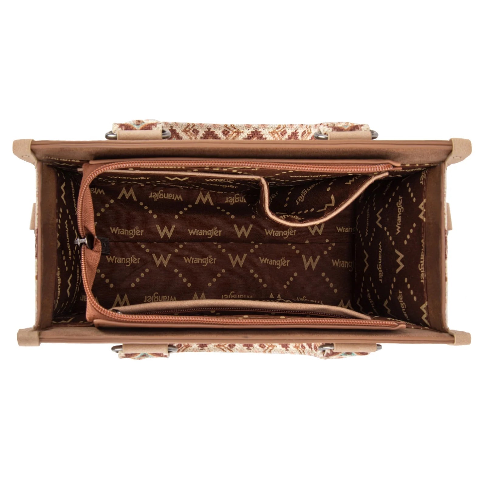 Wrangler Tote Bag for Women Western Retro Purse Top Handle Handbags with Aztec Strap, Brown - Bella Fils jewelry